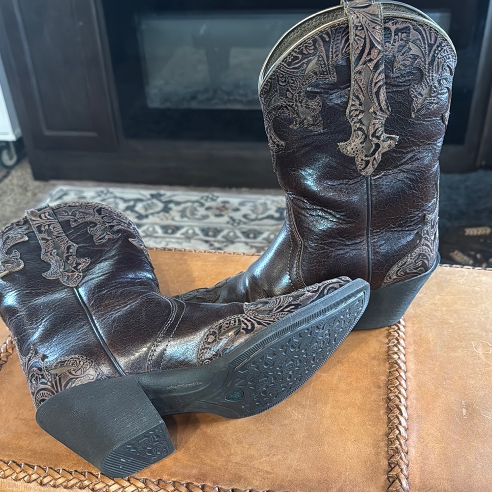 Ariat Patsy Decadence Dark Brown Embroidered Cowb… - image 2